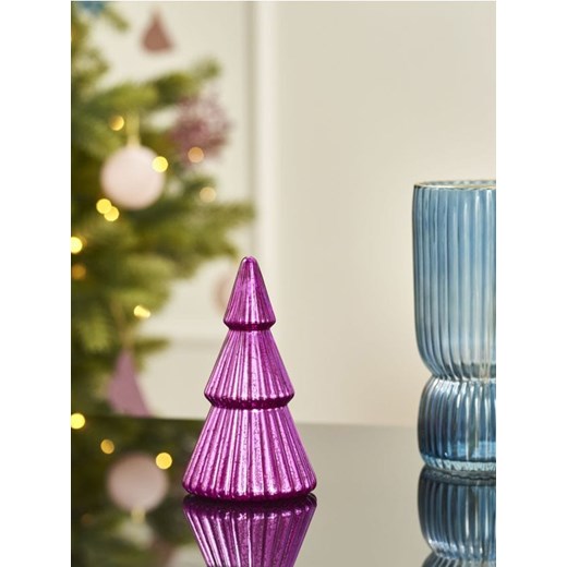Sinsay - Świąteczna dekoracja stojąca w kształcie choinki - fioletowy Sinsay One Size Sinsay