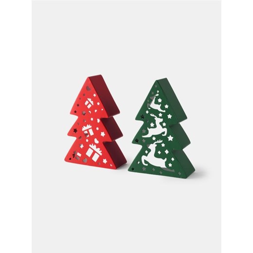 Sinsay - Świąteczne dekoracje stojące z motywem choinki 2 pack - wielobarwny - id: 875FQ-MLC - marki Sinsay - 187225600 Sinsay - Świąteczne dekoracje stojące z motywem choinki 2 pack - wielobarwny ze sklepu Sinsay w kategorii Dekoracje bożonarodzeniowe - zdjęcie 187225600
