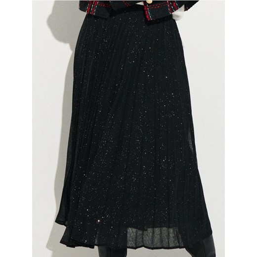 Sinsay - Plisowana spódnica midi - czarny - id: 211FJ-99X - marki Sinsay - 187226402 Sinsay - Plisowana spódnica midi - czarny ze sklepu Sinsay w kategorii Spódnice - zdjęcie 187226402