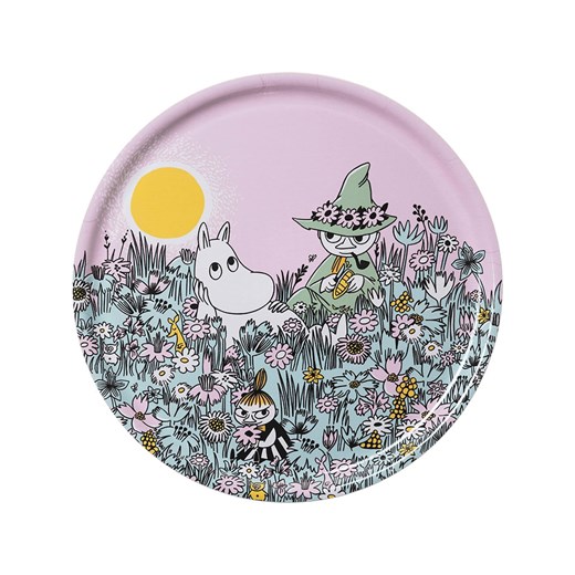 Moomin Talerz &quot;Friends Forever&quot; w kolorze fioletowym ze wzorem do serwowania - Ø 35 cm ze sklepu Limango Polska w kategorii Misy i tace dekoracyjne - zdjęcie 187226701