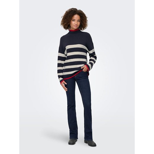 ONLY Sweter w kolorze granatowo-biało-czerwonym S wyprzedaż Limango Polska