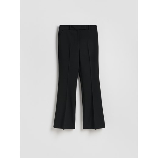 Reserved - Spodnie flare z kantem - czarny ze sklepu Reserved w kategorii Spodnie damskie - zdjęcie 187227373