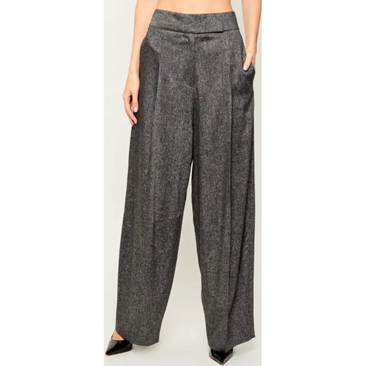 BOSS BLACK Spodnie Telda | Oversize fit | z dodatkiem wełny ze sklepu Gomez Fashion Store w kategorii Spodnie damskie - zdjęcie 187228073
