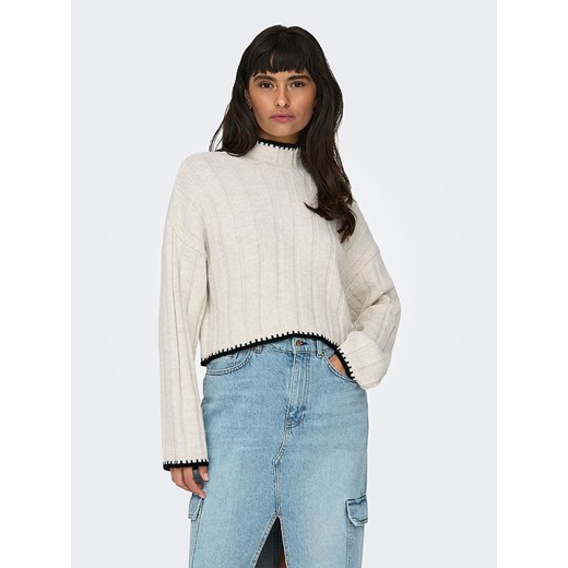 ONLY Sweter w kolorze kremowym XS okazyjna cena Limango Polska
