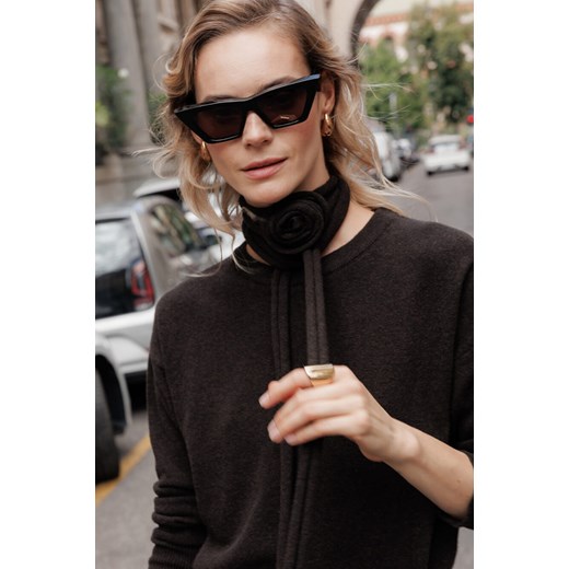SWETER DAMSKI ROSE MERINO & CASHMERE CHOCO ze sklepu Jemiol w kategorii Swetry damskie - zdjęcie 187229333