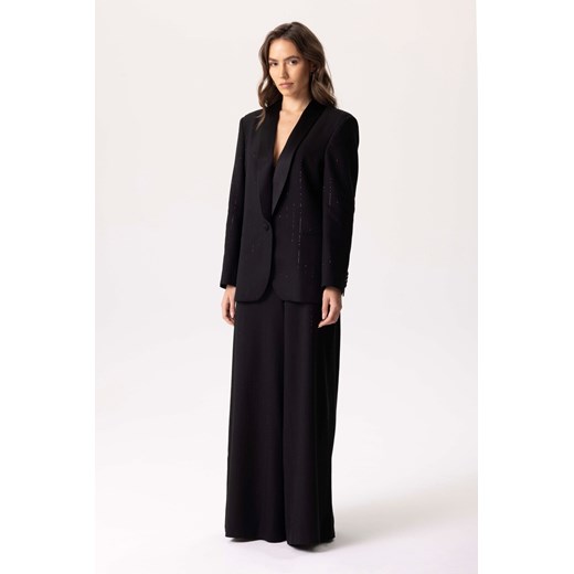 MARYNARKA DAMSKA NAOMI SHINY BLACK ze sklepu Jemiol w kategorii Marynarki damskie - zdjęcie 187229434