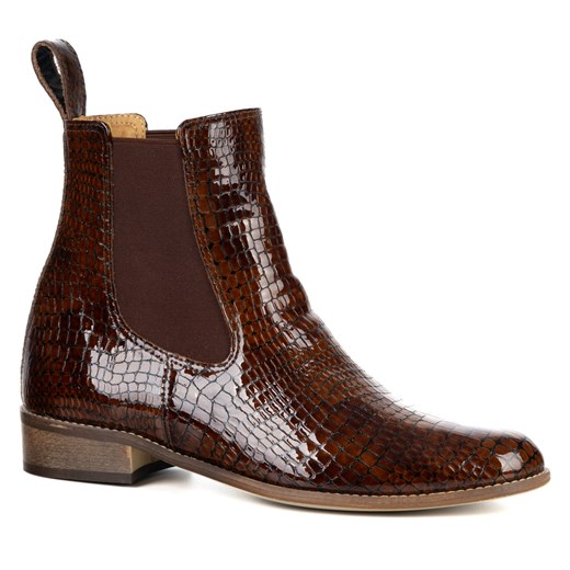 Olivier Colette – eleganckie botki sztyblety damskie skórzane, premium ze sklepu butyolivier w kategorii Botki - zdjęcie 187229654