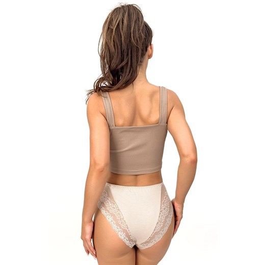 Donna beżowe majtki damskie z wysokim stanem 228, Kolor beżowy, Rozmiar M, Donna ze sklepu Primodo w kategorii Majtki damskie - zdjęcie 187229810