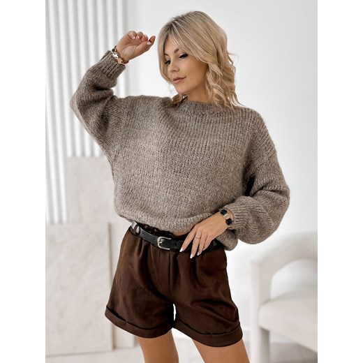sweter ophir ciemnobeżowy one size ze sklepu UBRA w kategorii Swetry damskie - zdjęcie 187230191