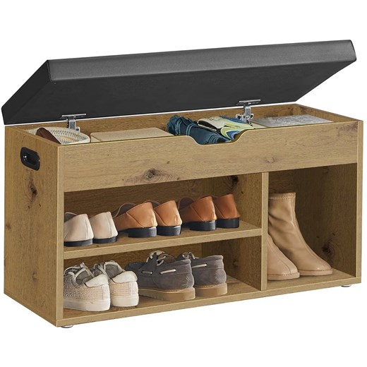 Nowoczesna szafka na buty dąb artisan - Tocador 7X - id: 53618 - marki Elior - 187230291 Nowoczesna szafka na buty dąb artisan - Tocador 7X ze sklepu Edinos.pl w kategorii Zestawy mebli do przedpokoju - zdjęcie 187230291
