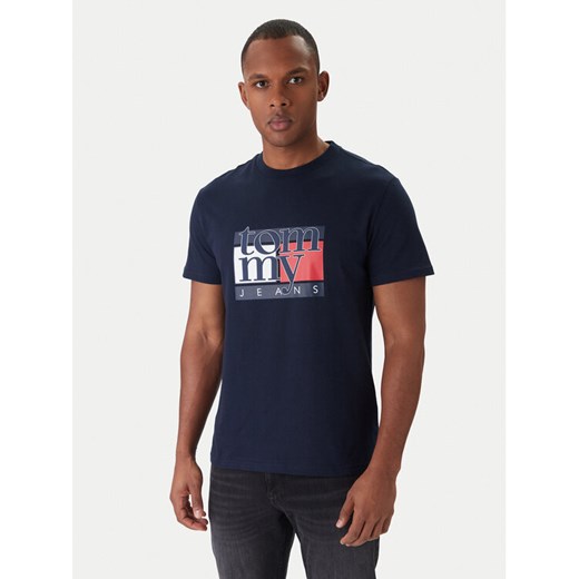 Tommy Jeans T-Shirt DM0DM21977 Granatowy Regular Fit - id: 0000305361769 - marki Tommy Jeans - 187233171 Tommy Jeans T-Shirt DM0DM21977 Granatowy Regular Fit ze sklepu MODIVO w kategorii T-shirty męskie - zdjęcie 187233171