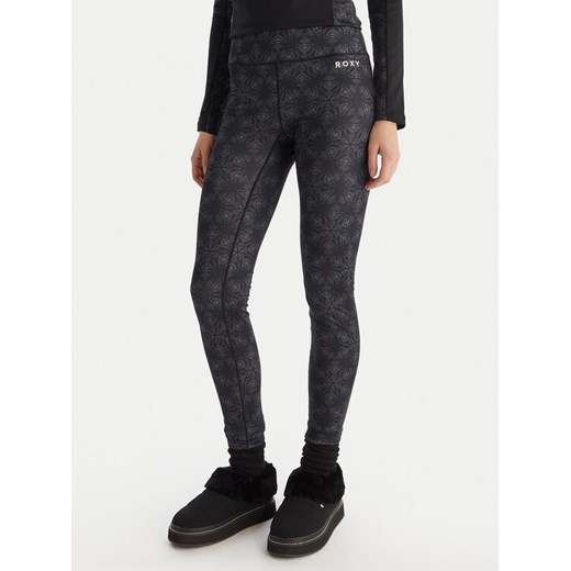 Roxy Bielizna termoaktywna dolna Daybreak Brushed ERJLW03056 Czarny Slim Fit ze sklepu MODIVO w kategorii Bielizna termoaktywna damska - zdjęcie 187233174