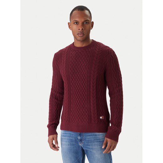 Tommy Jeans Sweter DM0DM22101 Czerwony Regular Fit - id: 0000305361431 - marki Tommy Jeans - 187233194 Tommy Jeans Sweter DM0DM22101 Czerwony Regular Fit ze sklepu MODIVO w kategorii Swetry męskie - zdjęcie 187233194