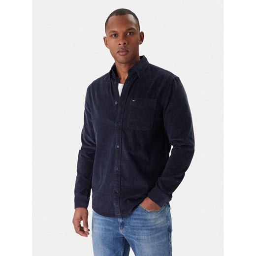 Tommy Jeans Koszula Baby Cord DM0DM22021 Granatowy Regular Fit - id: 0000305361042 - marki Tommy Jeans - 187233200 Tommy Jeans Koszula Baby Cord DM0DM22021 Granatowy Regular Fit ze sklepu MODIVO w kategorii Koszule męskie - zdjęcie 187233200