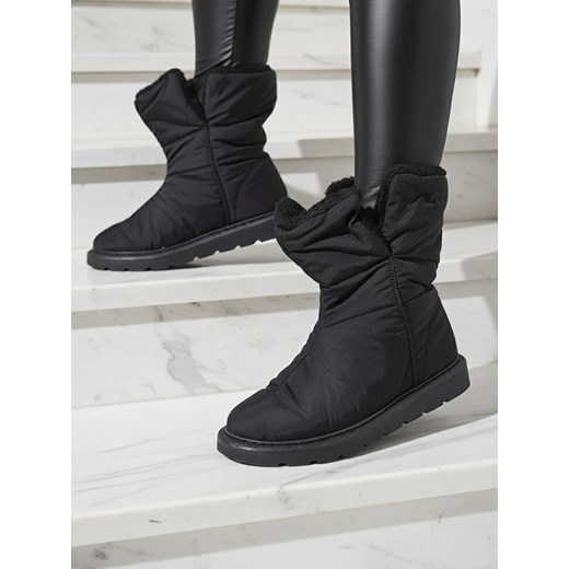 Luna Elegante Botki Zimowe w Kolorze Czarnym ze sklepu royalfashion.pl w kategorii Śniegowce damskie - zdjęcie 187234371