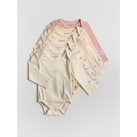 Reserved - Bawełniane body 5 pack - złamana biel Reserved 62 (1-3 m.) Reserved