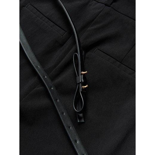 Reserved - Spodnie z ozdobnym paskiem - czarny Reserved 34 Reserved
