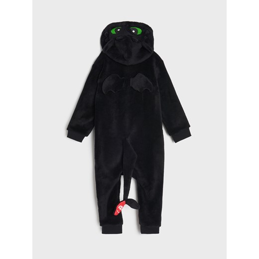 Sinsay - Pajacyk z kapturem How to Train Your Dragon - czarny Sinsay 80 (9-12 m) Sinsay