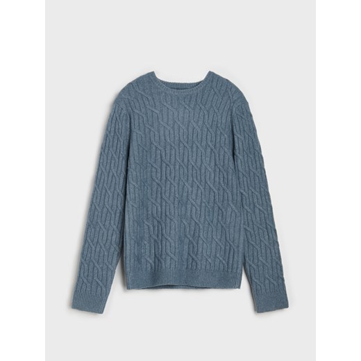 Sinsay - Sweter z dekoracyjnym splotem - szary Sinsay XL Sinsay