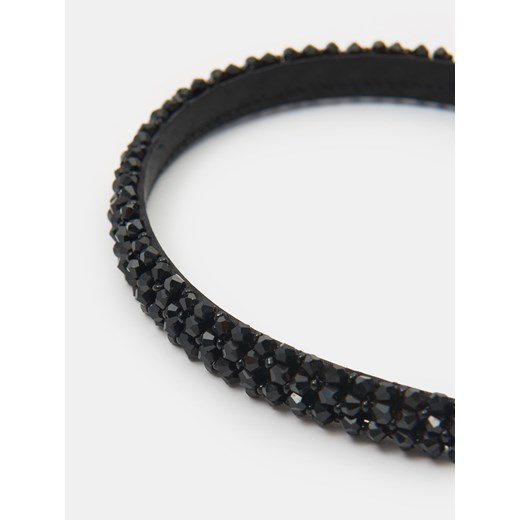 Sinsay - Opaska do włosów z ozdobnymi kryształkami - czarny Sinsay One Size Sinsay
