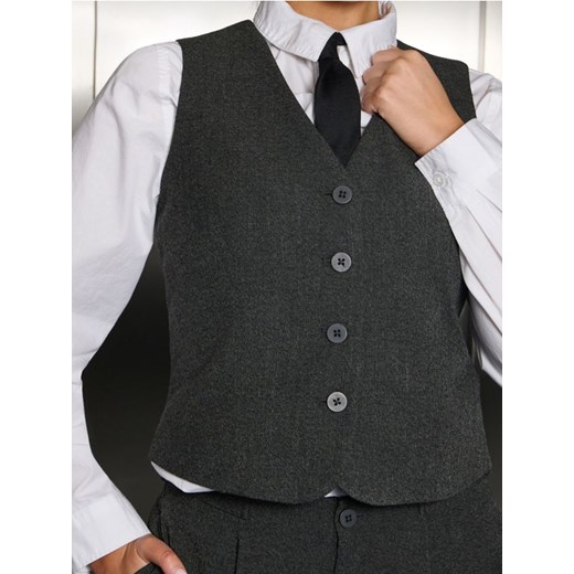 Sinsay - Kamizelka garniturowa - czarny ze sklepu Sinsay w kategorii Kamizelki damskie - zdjęcie 187236230