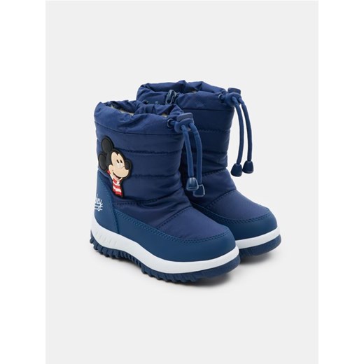 Sinsay - Śniegowce z wełnianą wyściółką z aplikacją 3D Mickey Mouse - granatowy - id: 608GE-59X - marki Sinsay - 187236254 Sinsay - Śniegowce z wełnianą wyściółką z aplikacją 3D Mickey Mouse - granatowy ze sklepu Sinsay w kategorii Buty zimowe dziecięce - zdjęcie 187236254