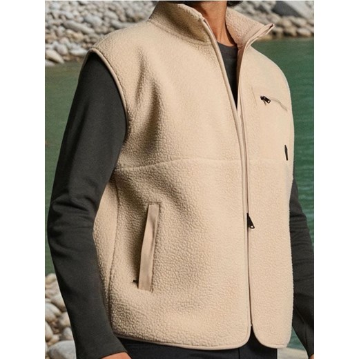 Sinsay - Bluza bez rękawów - beżowy ze sklepu Sinsay w kategorii Bluzy męskie - zdjęcie 187236324