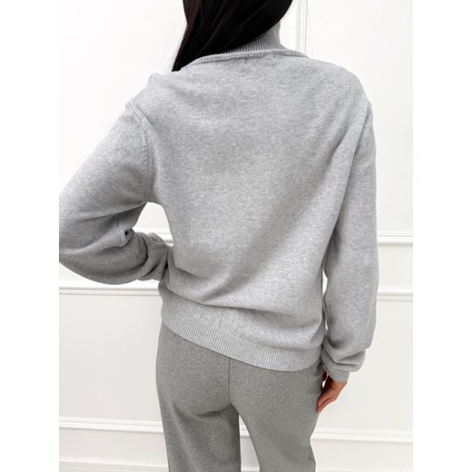 Szary Klasyczny Golf Modnakiecka.pl L/XL ModnaKiecka.pl