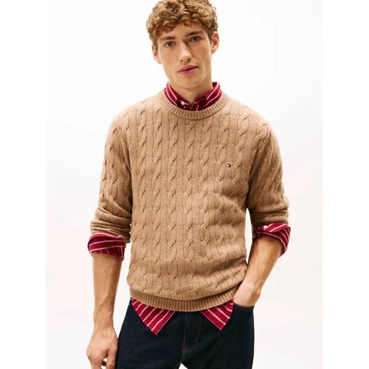 Tommy Hilfiger Wełniany sweter | Regular Fit - id: TH255M000188P68 - marki Tommy Hilfiger - 187236621 Tommy Hilfiger Wełniany sweter | Regular Fit ze sklepu Gomez Fashion Store w kategorii Swetry męskie - zdjęcie 187236621