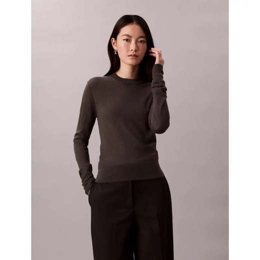 Calvin Klein Sweter | Regular Fit | z dodatkiem wełny - id: CK255W000164E10 - marki Calvin Klein - 187236662 Calvin Klein Sweter | Regular Fit | z dodatkiem wełny ze sklepu Gomez Fashion Store w kategorii Swetry damskie - zdjęcie 187236662