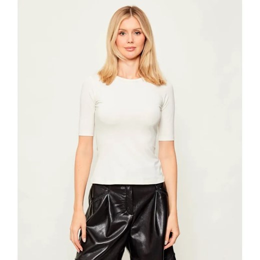 HUGO T-shirt Darnelia | Slim Fit ze sklepu Gomez Fashion Store w kategorii Bluzki damskie - zdjęcie 187236720