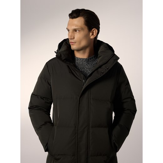 Reserved - Długa puchowa kurtka z dodatkiem Sorony - zielony ze sklepu Reserved w kategorii Kurtki męskie - zdjęcie 187237940