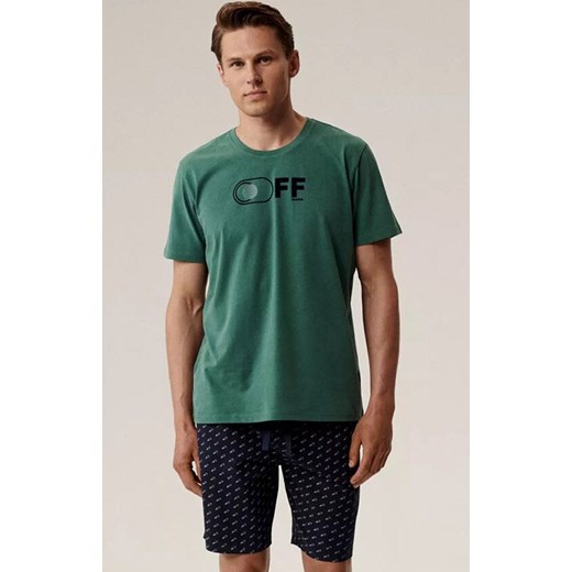 Piżama męska NMP-395-ZIE_GRA, Kolor zielono-granatowy, Rozmiar XL, ATLANTIC ze sklepu Primodo w kategorii Piżamy męskie - zdjęcie 187238520