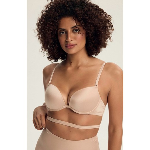 Esotiq biustonosz push-up z odpinanymi ramiączkami Silky 43939-80X, Kolor beżowy, Rozmiar 65C, Esotiq ze sklepu Primodo w kategorii Biustonosze - zdjęcie 187238613