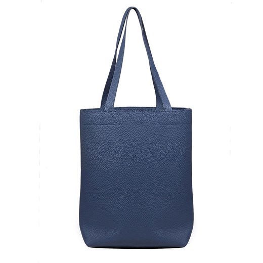 niebieska torebka damska skórzana shopperka  Chiara ze sklepu Słoń Torbalski w kategorii Torby Shopper bag - zdjęcie 187238891