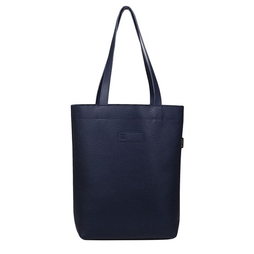 granatowa torebka damska skórzana shopperka  Chiara ze sklepu Słoń Torbalski w kategorii Torby Shopper bag - zdjęcie 187238892