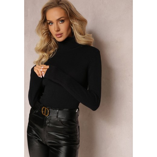 Czarny Golf Dzianinowy Apasge Renee M renee.pl