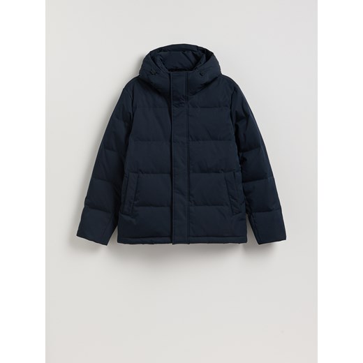 Reserved - Puchowa kurtka z dodatkiem Sorony - granatowy ze sklepu Reserved w kategorii Kurtki męskie - zdjęcie 187239624