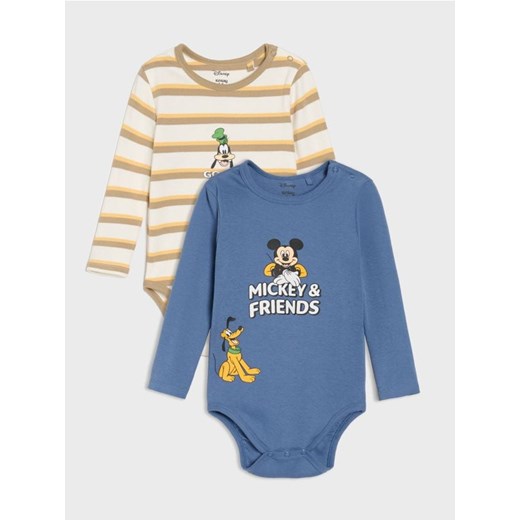 Sinsay - Body 2 pack Mickey Mouse - mid blue ze sklepu Sinsay w kategorii Body niemowlęce - zdjęcie 187240102