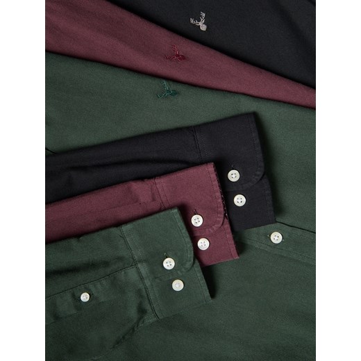 Reserved - Bawełniana koszula slim fit - ciemnozielony Reserved XL Reserved