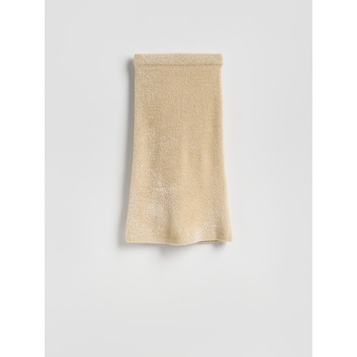 Reserved - Spódnica z dodatkiem metalizowanej nici - kremowy ze sklepu Reserved w kategorii Spódnice - zdjęcie 187240791
