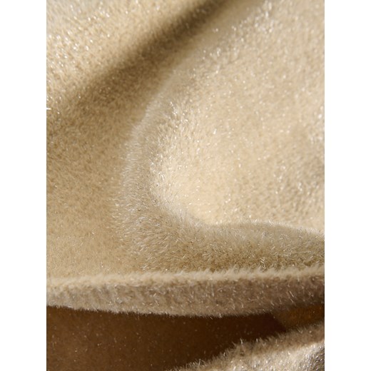 Reserved - Spódnica z dodatkiem metalizowanej nici - kremowy Reserved S Reserved