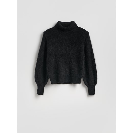 Reserved - Sweter z moherem - czarny ze sklepu Reserved w kategorii Swetry damskie - zdjęcie 187240931