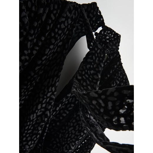 Reserved - Sukienka z ozdobną szarfą - czarny Reserved S Reserved