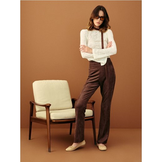 Sinsay - Spodnie flare - brązowy ze sklepu Sinsay w kategorii Spodnie damskie - zdjęcie 187241502