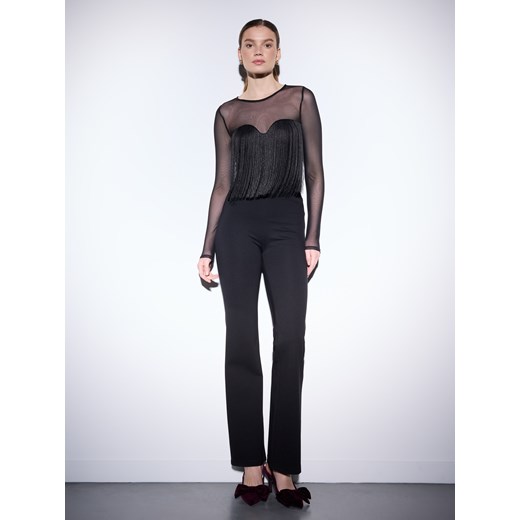 Mohito - Bluzka z ozdobnym przodem - czarny ze sklepu Mohito w kategorii Bluzki damskie - zdjęcie 187241841