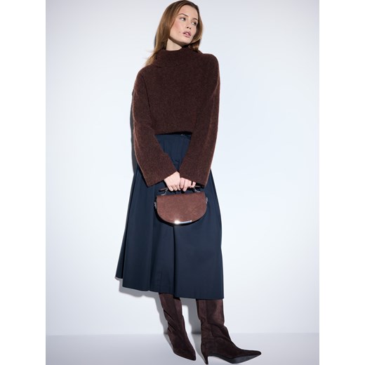 Mohito - Spódnica midi - granatowy - id: 430HE-95X - marki Mohito - 187241852 Mohito - Spódnica midi - granatowy ze sklepu Mohito w kategorii Spódnice - zdjęcie 187241852