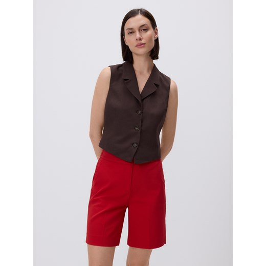 Reserved - Szorty z kantem - czerwony ze sklepu Reserved w kategorii Szorty - zdjęcie 187242371