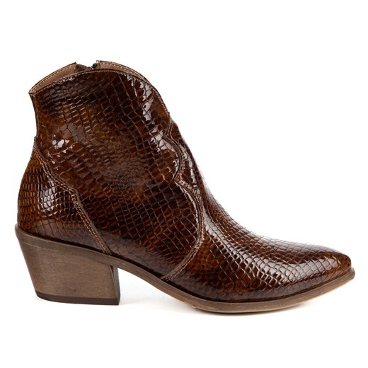 Olivier Monroe – damskie botki skórzane w stylu kowbojek ze sklepu butyolivier w kategorii Botki - zdjęcie 187242780