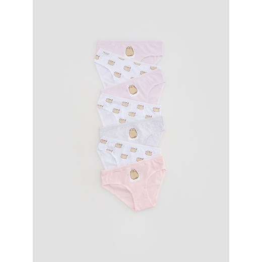 Reserved - Bawełniane majtki Pusheen 7 pack - pastelowy róż ze sklepu Reserved w kategorii Staniki dla dziewczynki - zdjęcie 187243193